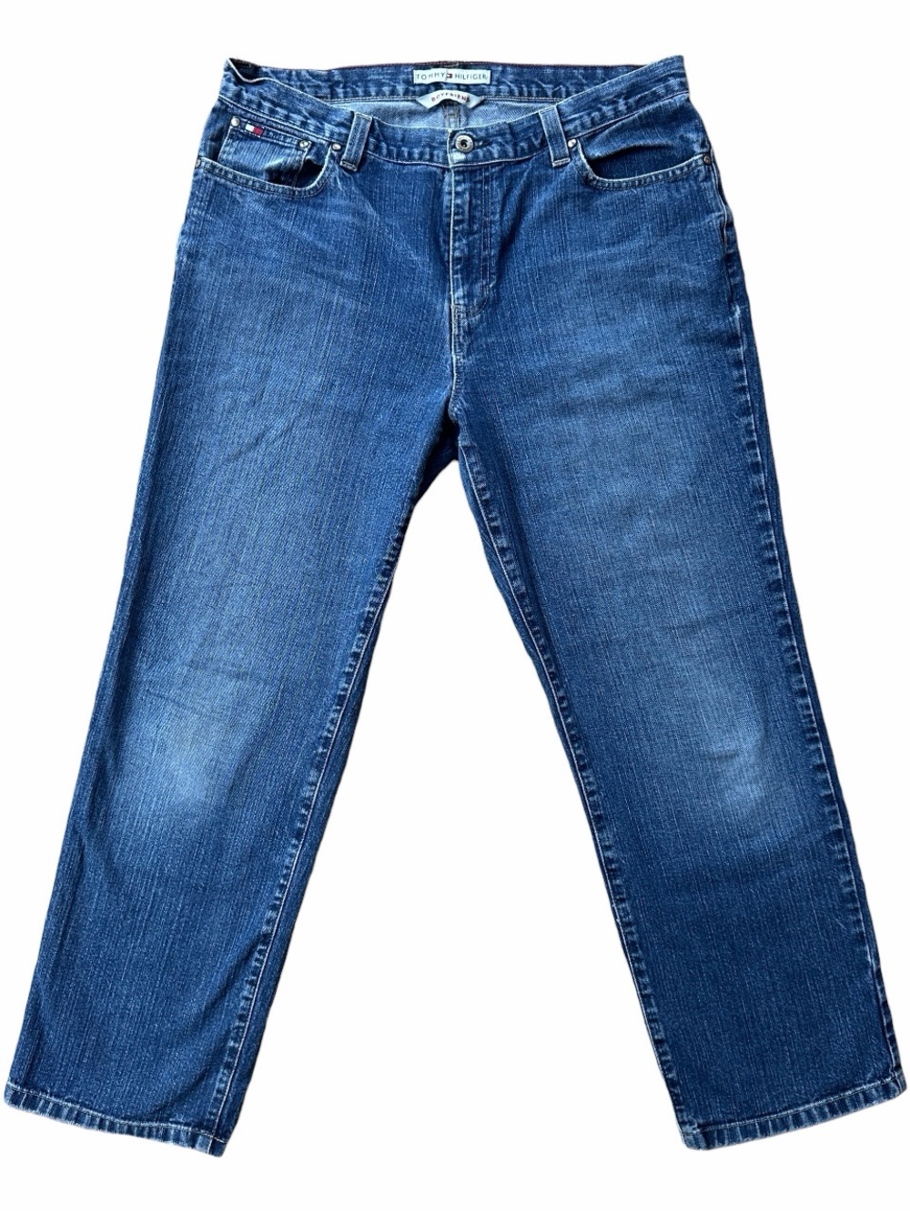 Tommy Hilfiger Vintage Boyfriend Jeans Size 12 Relaxed Straight Y2K 2004